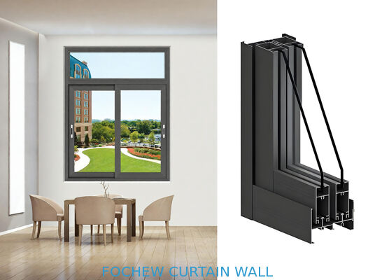 Buy GC80 Aluminum Sliding Window Powder Coating Custom Sliding Windows online manufacture