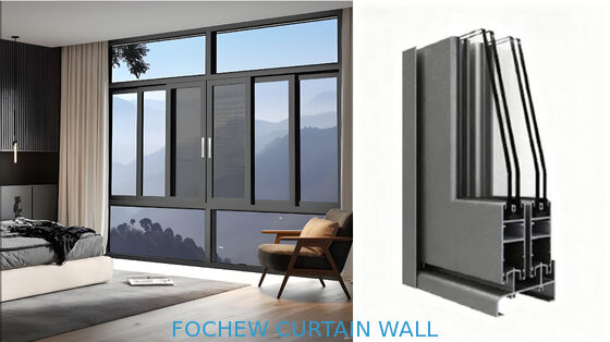 Buy JZ96 Series Alum Sliding Window 1.2mm-1.4mm Aluminium Frame Sliding Window online manufacture