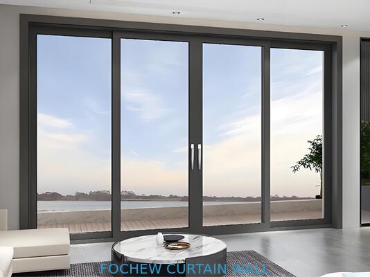 Buy Custom Aluminium Sliding Doors JZ120 Heavy Duty Sliding Doors Anodized online manufacture