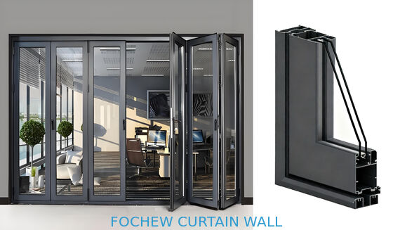 acheter Porte pliante en aluminium de 2,0 mm JZ70Z Portes pliantes coulissantes en aluminium online manufacture
