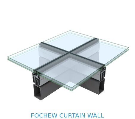 Beli Sistem Kanopi Kaca Tahan Lama Sistem Dinding Tirai Kaca Aluminium ISO online manufacture