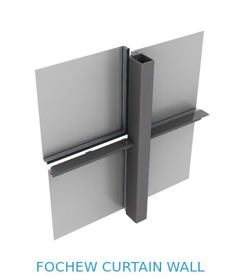 kaufen Kundenspezifische Aluminium-Paneel-Vorhangfassade für Gewerbegebäude, Aluminium-Fassadensysteme online manufacture